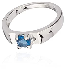 NKlaus Kettenanhänger klein Taufring Zirkonia und echt Rubin 925 Silber 11mm glanz Amulett