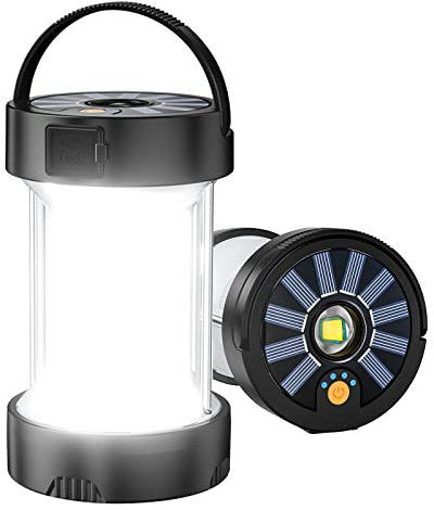 LED Campinglampe Tragbares, 1000LM Camping Lampen Laterne Licht, Magnetische Lampe Solarlampen Innen, USB C Campinglampe Aufladbar Notlicht Mit 4 Lichtmodi Dimmbarer Für Camping, Wandern