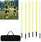 YRHome Slalomstangen Fussball Set 150cm Slalom Poles 6 Slalom Stangen mit Erdspieß Sprunghafte Agilität Stangen Fussball trainingszubehör für Koordinationstraining, Slalom, Fußball, Hundetrainingsset