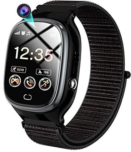 PTHTECHUS Smartwatch Kinder, Kinderuhr Telefon mit Anrufe, 7 Spiele, Schulmodus, SOS-Funktion, Musik, Kamera, Wecker, Schrittzähler Kind Armbanduhr Touchscreen Smart Watch Geschenk für Jungen Mädchen