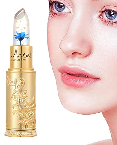Gelee-Lippenstift | Crystal Flower Jelly Lippenstift,Blume Temperatur Farbwechsel Gelee Lippenstift Temperatur Farbwechsel Feuchtigkeitscreme Ph Lippenbalsam Make-up