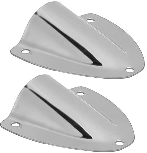 2 Stück Clamshell Ventilator, Edelstahl Boot Kabeldurchführung Marine Boot Draht Kabel Clamshell Drahtkabelabdeckung für Marine Yacht Boot