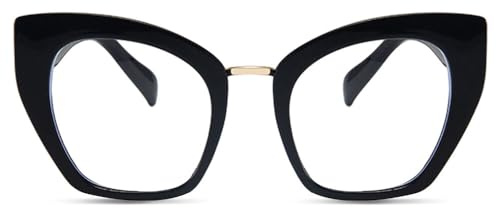 AOOLIA Katzenauge Lesebrille für Damen, Übergroße Lesehilfe Anti-Blaulicht | Cat-Eye Lesebrillen, Komfort Großem Retro-Brillenfassungen