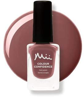 Mii Colour Confidence Quick Dry Nail Polish | Long Lasting Nail Polish & Fast Drying Nail Polish | Nail Strengthening Polish with Nourishing Formula | 14ml Nail Paint | Fudge Cake, Rosy Brown