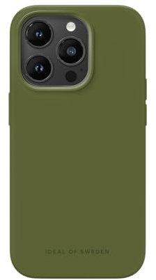 IDEAL OF SWEDEN Griffige Silikon-Handyhülle mit Einer glatten Haptik und leichtem Gefühl - Schützende stoßfeste Hülle in trendigen Farbdesigns, Kompatibel mit iPhone 14 Pro (Khaki)