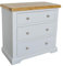 GROFurniture Cashmere Grey Chest of Drawers Bedroom, 3 Drawer Small Chest of Drawer, Small Bedroom Storage Chest or Large Bedside, Ready Assembled