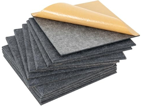 Fliuyr Quadratische Akustikplatten,12 Stück Schallabsorber,30 x 30 x0,9cm Abgeschrägter Kante Hochdichte Akustik,Geeignet für Wohnzimmer, Büro, Aufnahmeraum, Akustische Verarbeitung