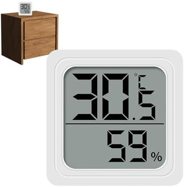 Igrometro digitale per interni – Misuratore di temperatura digitale, umidificatore interno | Termometro e igrometro domestico, camera da letto, umidità portatile per interni, temperatura elettroni