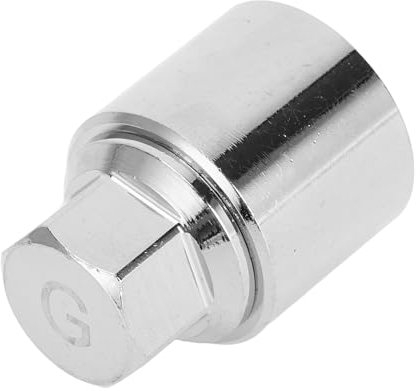 VekAuto Blocco ruota Lugnut compatibile per Volkswagen per Skoda, Tipo G resistente in acciaio legato cromato tono argento vite antifurto chiave di rimozione presa