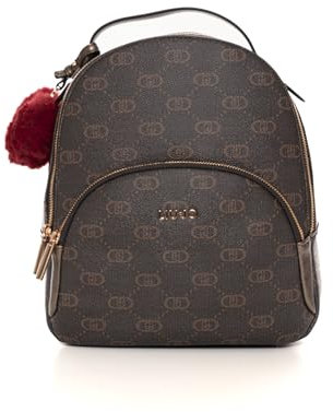 Liu Jo Damen Citypack/Daypack/Rucksack Braun Gold Kunstleder recycelt, Größe:-, Farbauswahl:braun-Kombi