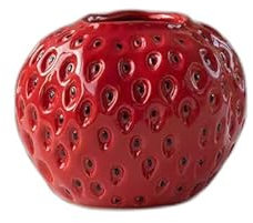 EILJSF 15-23 cm Fraise créative Vase en céramique Vase à Fruits en céramique hydroponique Pot de Fleur pour Mariage dîner Table Bureau Chambre