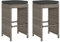 Genérico Wenjingqi-368687 Barhocker, 2 Stück, PE-Rattan, Grau, Wenjingqi-368687
