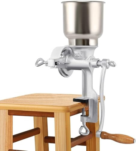 KayEsampra Molinillo manual de granos, molinillo de granos, molinillo de café manual, para frutos secos, café, maíz, trigo, cereales