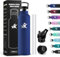 KollyKolla Gourde Isotherme 1L, Bouteille Isotherme Acier Inoxydable, Bouteille d'eau Étanche, sans BPA, Gourde Inox avec Paille, Réutilisable, Gourde pour Fitness, Randonnée, Camping, Cyclisme