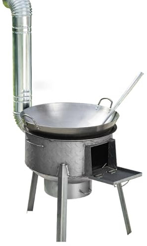 Stufa A Legna Da Campeggio, Fornello Da Picnic Con Camino for Uso Domestico, Capacità Di Carico Massima 150 Kg/330 Lbs, Stufa A Legna Da Esterno, Gambe Rimovibili Design Portatile(48cm/18.9in)