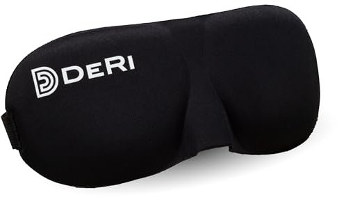 Maschera per Dormire in Memory Foam – Traspirante, Morbida e Regolabile – Ideale per Sonno Profondo, Viaggi, Relax – Con Cinturino Elastico e Tessuto in Fibra di Bamboo