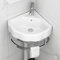 Lavabo De Esquina Pequeño De Porcelana Sobre Encimera Moderno Con Forma De Pétalo Para Barco Caravana Autocaravana Lavabo Triangular Blanco Mueble De Baño De Pared Baño Con Acabado Brillante