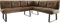 DELIFE Eckbank Pavle 200x170 cm Metall Schwarz Vintage Braun Variabel