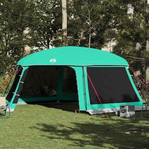 Gecheer Poolzelt mit abnehmbarem Überzelt Netzwänden, Pooldach, Pool-Pavillon, wasserdichtes Zelt, Poolpartyzelt, Poolüberdachung, Meergrün 670x590cm