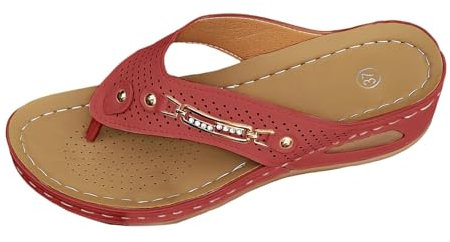 Zehentrenner Sandalen Damen Orthopädische Flip Flops Mit Fußbett Sommer Elegant Flipflop Bequem Sandaletten Sommerschuhe Slippers Freizeit Damen-Hausschuhe Zehenstegpantolette mit Arch Support