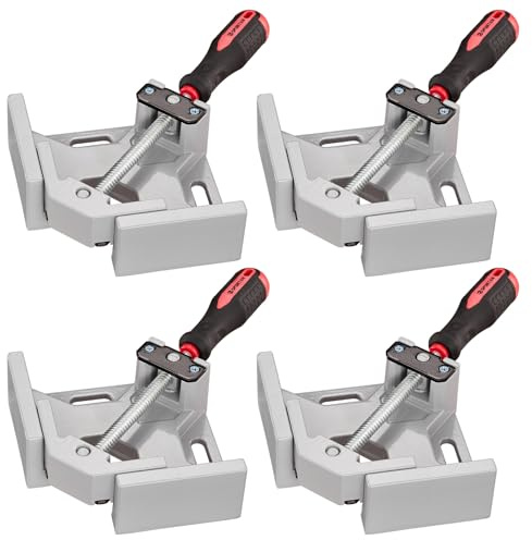 Spurtar 4pcs Wood Clamps 90 Degree Corner Clamps with Adjustable Swing Jaw | 70MM, with Adjustable Swing Jaw for Woodworking Photo Framing Welding Metalworking Crafts DIY Household Projects