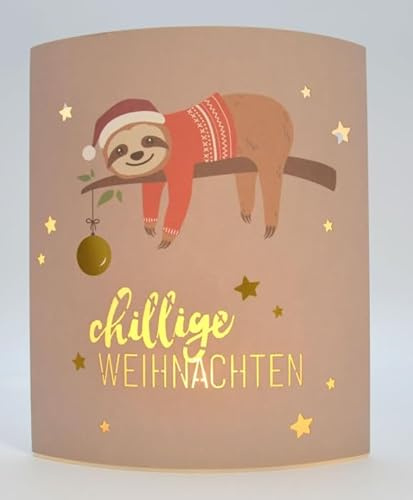 La Vida LED-Laterne Poesielicht Chiller zum Stehen oder Hängen mit Timer 16x13,x5 cm