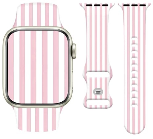 Vozehui Silicone Strap Compatible with Apple Watch Strap 42mm 41mm 40mm 38mm/42mm 44mm 45mm 49mm, Soft Cute Replacement Straps for iWatchSE/Ultra Series 11 10 9 8 7 6 5 4 3 2 1