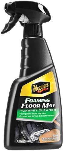 Meguiar’s Foaming Fußmatten- & Teppichreiniger Auto 473ml | Reinigungsschaum Entfernt Hartnäckige Flecken, Schmutz und Ablagerungen - G262816EU