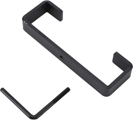 Tnfeeon 4 Inch Concrete Post Clip,Heavy Duty Carbon Steel Bracket 4x4 Post Clamp Black Powder Coated for Birdhouse Mailbox Planters Hose Reels with 1 C Clip and 1 L Bolt
