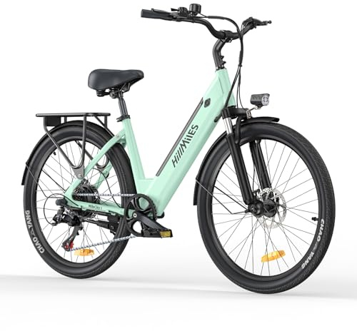 HillMiles Elektrofahrrad für Erwachsene, 26 Zoll, 7 Geschwindigkeiten, Elektrofahrrad mit 36 V, 13 Ah, abnehmbarer Akku, 25 km/h & Autonomie von 80 – 100 km E-Bike für Stadtpendler, IP65 wasserdicht