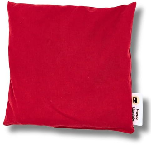 Franzis Nähstube 20x20cm Coussin noyaux de cerise rouge en 100% coton I Coussin noyaux de cerise 20x20 pour micro-ondes I Coussin chauffant, coussin n
