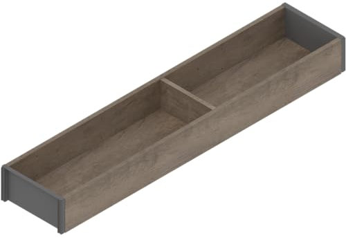 Blum AMBIA-LINE Küchenschubladeneinsätze Rahmen, Breite 100 mm Länge 472mm Höhe 50mm, Nebraska Eiche, Schubladen Organizer, 1 Rahmen und 1 Querteiler, Küchen Organizer