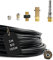 Rohrreinigungsschlauch - Set PROFESSIONAL (6-Teilig) für Kärcher Kränzle NILFISK ALTO WAP Professional HD HDS Anschluss 1/8 AG : M22 x 1,5 IG & Bajonett-Adapter & Adapter KEW & 2x Düsen (20 Meter)