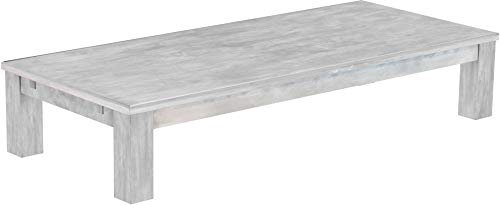 B.R.A.S.I.L.-Möbel Brasilmöbel Couchtisch Rio Classico 208x90 cm Beton Wohnzimmertisch Holz Tisch Pinie Massivholz Stubentisch Beistelltisch Echtholz Größe und Farbe wählbar