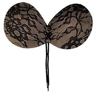 Bye Bra Reggiseno Lace-It, Reggiseno Rotondo, Reggiseno in Pizzo, Reggiseno Adesivo, Reggiseno Push-Up, Reggiseno Senza Spalline E Senza Schienale, Reggiseno Appiccicoso, Coppe A-E, Beige E Nero