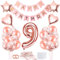 9 Ans Ansniversaire Fille, Décoration Ansniversaire 9 Ans Rosegold, Ballon 9 Ans Ansniversaire, Deco Ansniversaire 9 Ans Bansnière, Ballons Confettis Or Rose