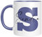 TassenTicker - Personalisierte Tasse - Namens-Tasse - mit Ihrem Anfangsbuchstaben und Namen - personalisiert - Geburtstag - Kaffeetasse - beidseitig bedruckt - Geschenkideen (Cambridge Blau)