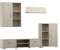 Per la vita Wohnwand Ikar, Schrankwand Wohnzimmer Modern, Wohnzimmerschrank mit Hängeschrank, Fernsehtisch, Sideboard und Wandregal, Wohnzimmer Komplett Möbel - Sonoma