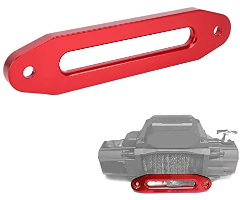 Hawse Style Winch Fairlead, Winch Fairlead Guide Port Rope Block Rope Blocker Off-Road Vehicle Winch Nylon Rope Winch Accessories 10in(Red)