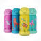 B2DO Isotherme 316 Gourde Enfant 350ml Voiture Jaune | Bouteille Isotherme Antifuite et Isolée pour École | Gourde sans BPA avec Paille pour Enfants