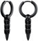 FaithHeart Schwarz Totenkopf Kreolen Huggie Ohrstecker Punk Piercing Hängende Ohrring Hip pop Ohrschmuck für Männer Jungen
