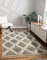 the carpet Vera Handmade-Look, Super Weicher Wohnzimmer Teppich, 3D Effekt, Hochflor, Langflor, Skandinavisch, Rauten Muster, Beige, 160 x 230 cm