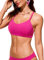 CRZ YOGA Women's Costume da Bagno con Lacci Incrociati Bikini Top Swim Reggiseno Sportivo Viola di Ibisco 48