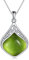 YAFEINI Peridot Kette aus Sterling Silber Filigrane Irische Grüne Tropfen Anhänger Halskette Naturstein Peridot Kette Schmuck Geschenke für Damen und Mädchen