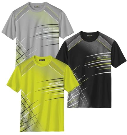 ATLAS FOR MEN - Set di 3 Magliette da Uomo - Collo Rotondo - Maniche Corte - Disponibile nelle Taglie Grandi