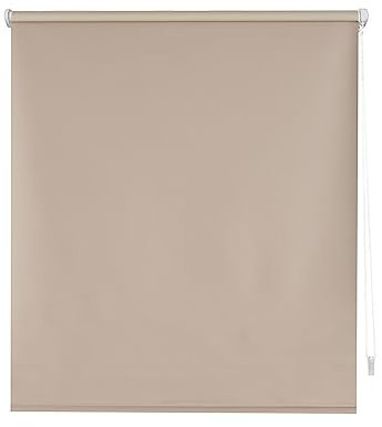 Decorblind | Verdunkelungsrollo, glatt, ohne Werkzeug und ohne Bohren, Maße Rollo: 107 x 180 cm Breite x Länge/Maße Stoff: 104 x 175 cm, einfarbig, elfenbeinfarben, Jalousie für Fenster