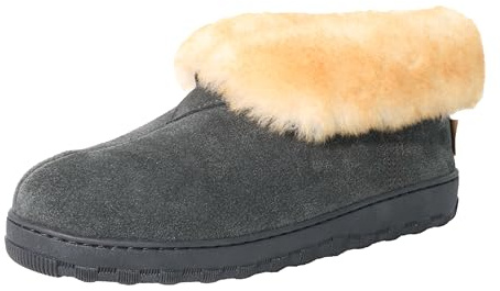 PEDOQU Men's Slippers For Boot,Genuine Leather Upper Indoor/Outdoor Shoes