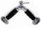 Rivotrance LAT Pull Down Bar,Rotating Press Down Bar,Tricep Rope,Strength Training Double D Row Handle Cable Attachment for Weight Workout,Cable Machine Accessories With Rubber Grips (V Bar)