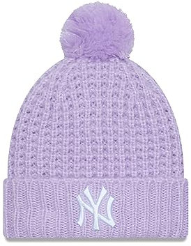 New Era New York Yankees Purple MLB Cosy Pom Women Beanie - One-Size