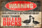 Funny Duck Sign - Metal Chicken Sign 8x12inch